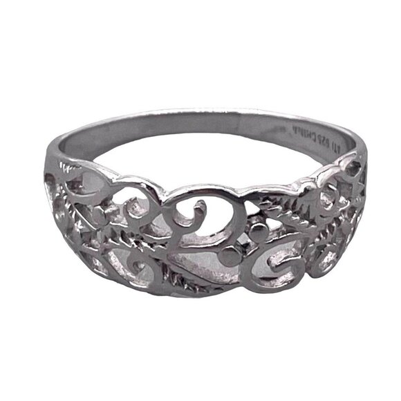 ATI Jewelry - ATI 925 Sterling Silver Filigree Band Ring Size 7.5